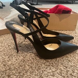 Christian Louboutin Jenlove Ankle Strap Pointed Toe Pump